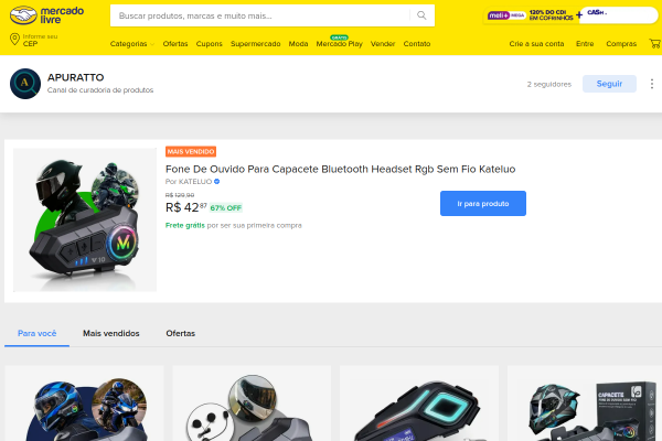 Fone Capacete