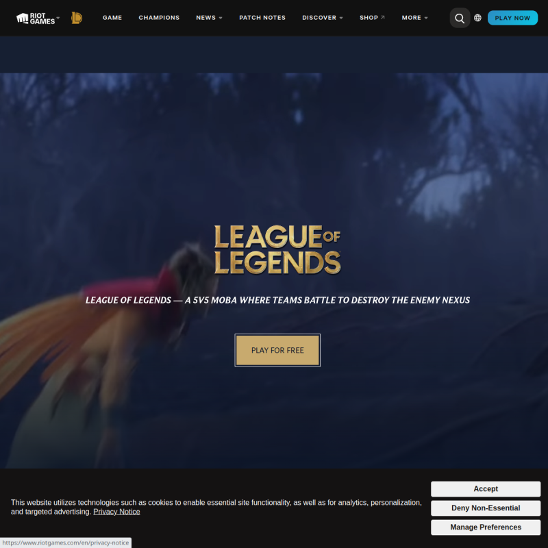 League of Legends MOBA competitivo